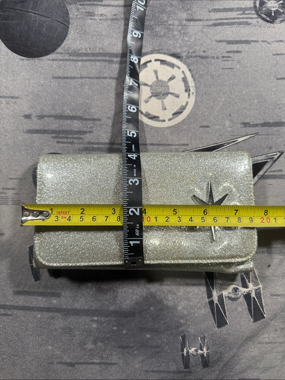 LUX DE VILLE STARLIGHT WALLET IN SILVER SPARKLE - Picture 6 of 6